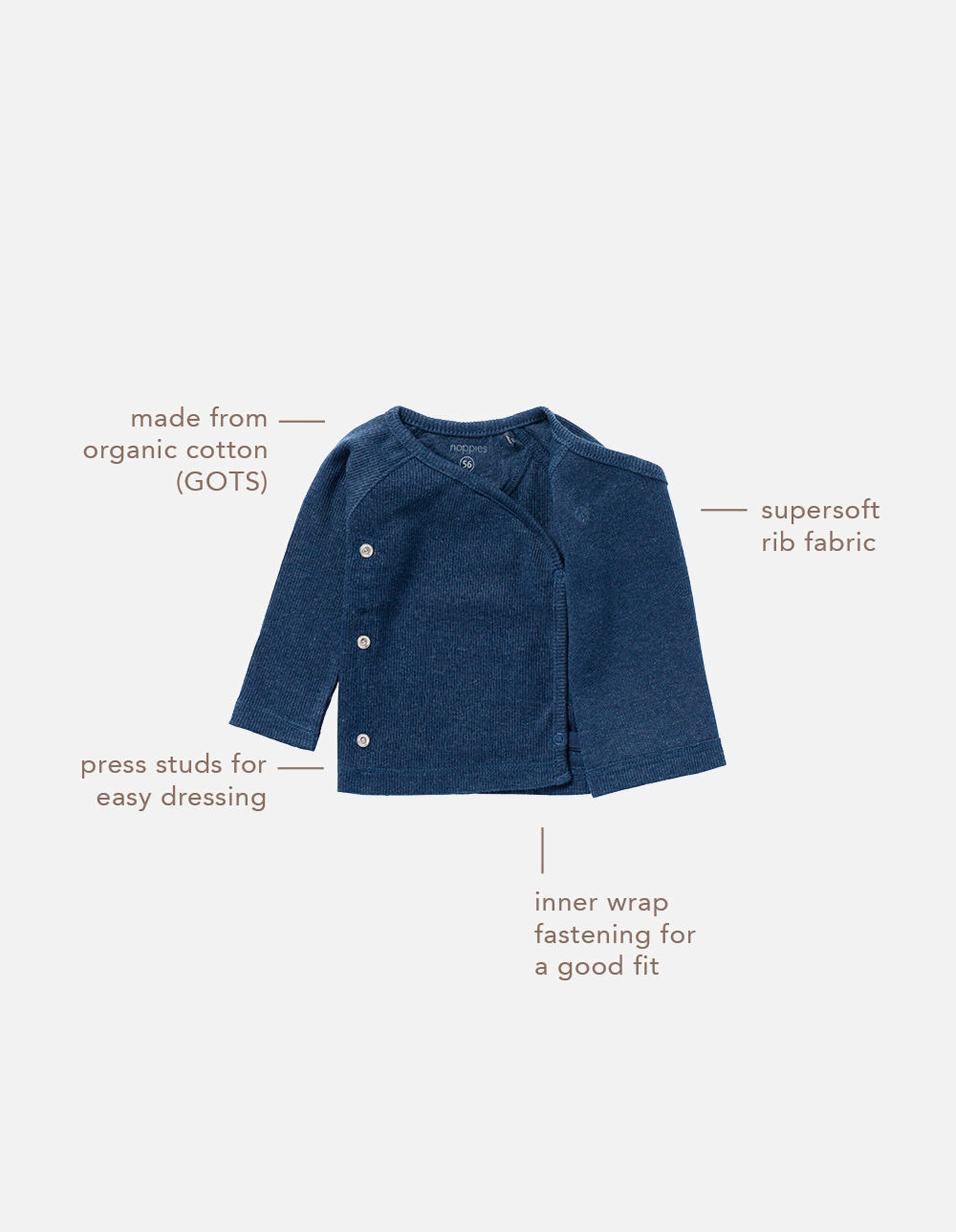Noppies Baby Langarmshirt Nanyuki Navy Melange