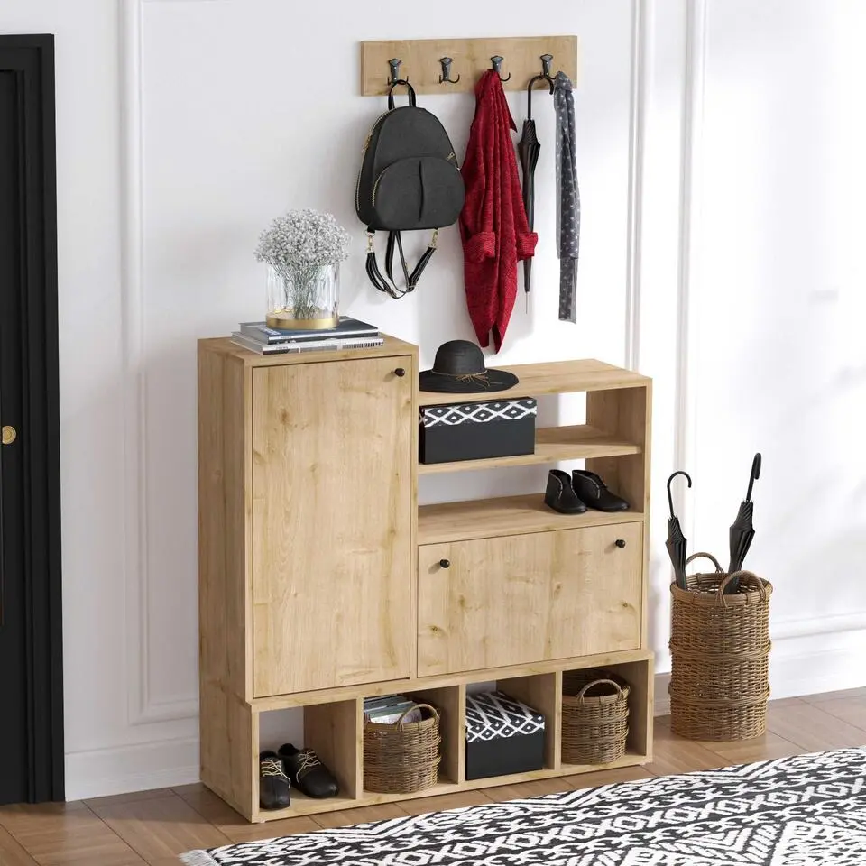 Emob Schoenenkast Emerald - 100% Melamine - Eik - 18mm Dikte