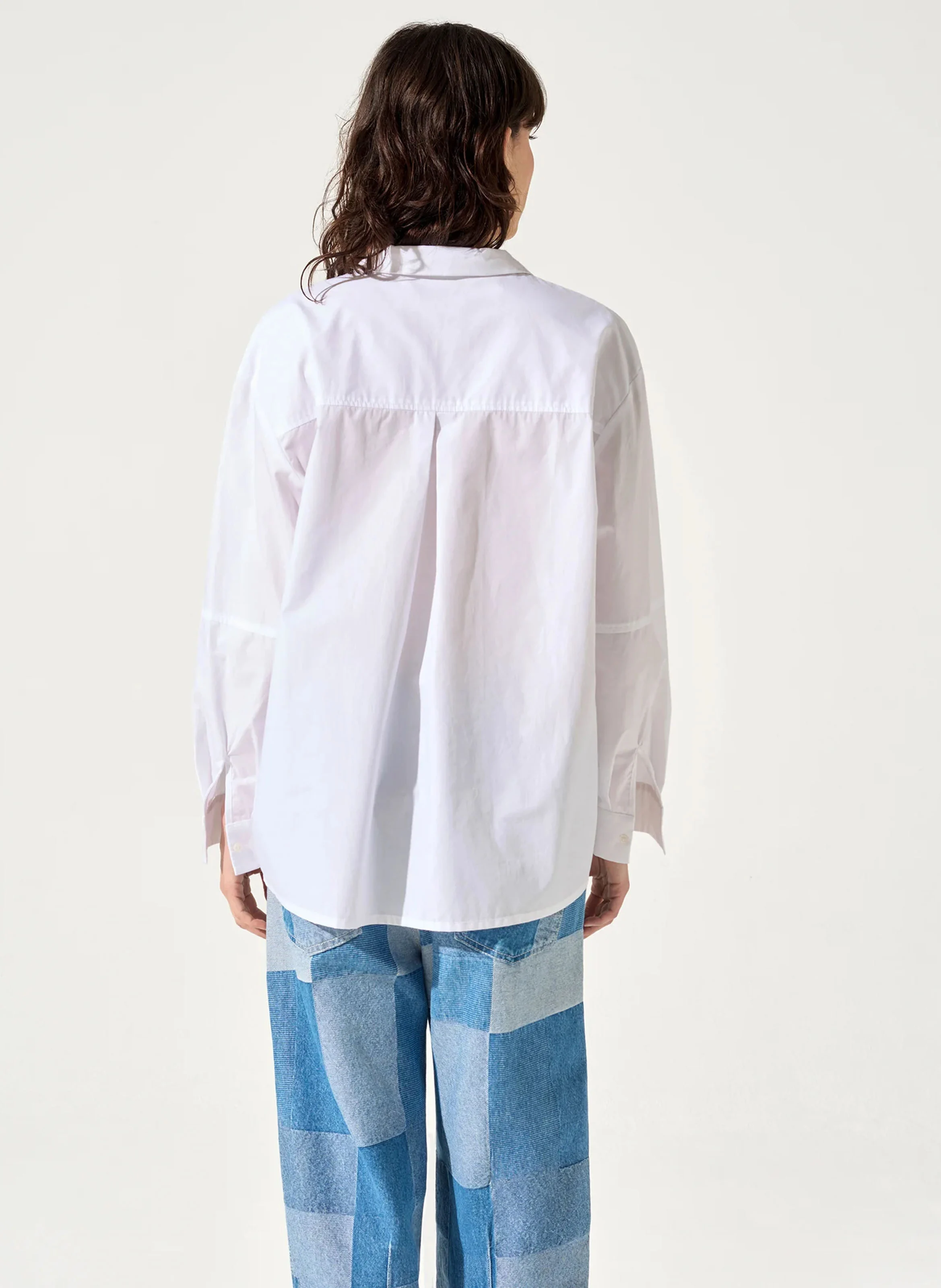 RON - Chemise ample col classique en coton bio | Blanc