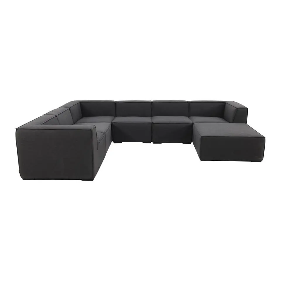 VDG Liberty Sunbrella - Sooty - Loungeset 7-delig incl. chaise longue