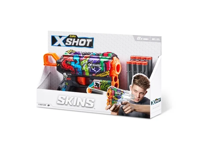 XSHOT legetøjsgevær Skins Flux, assorteret, 36516 (ZUR-36516)