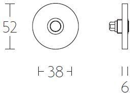 Formani - LB50 - Deurbeller - PVD Mat Goud - Roestvast Staal