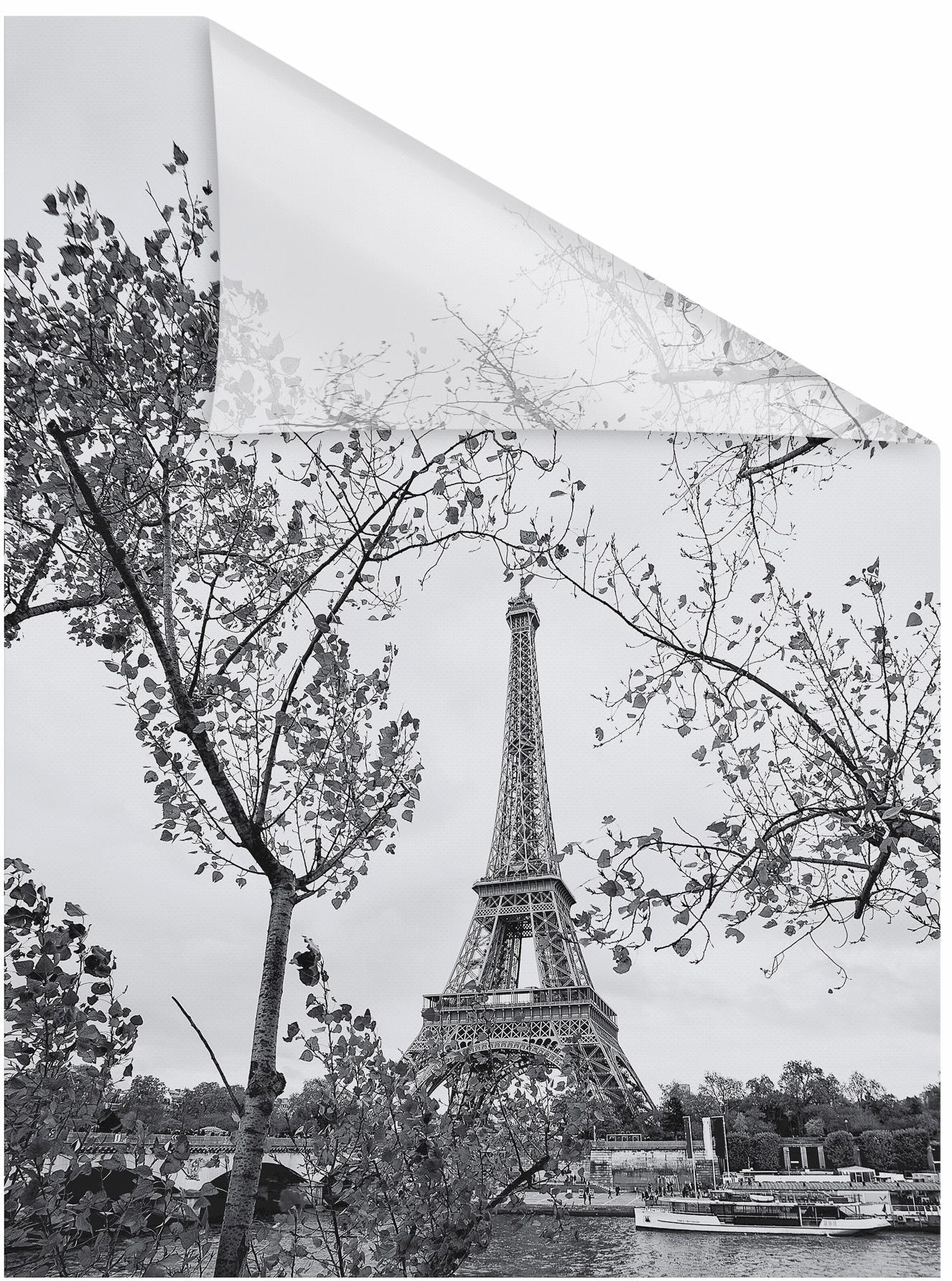 LICHTBLICK ORIGINAL Fensterfolie »Paris« 1 Stk. blickdicht strukturiert Klebepunkte selbstklebend, Sichtschutz