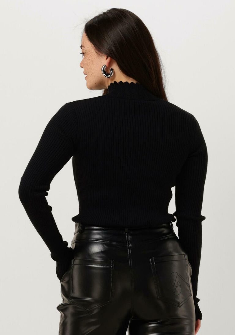 AAIKO zwarte aaiko  vida ruffle vis 301 sweaters
