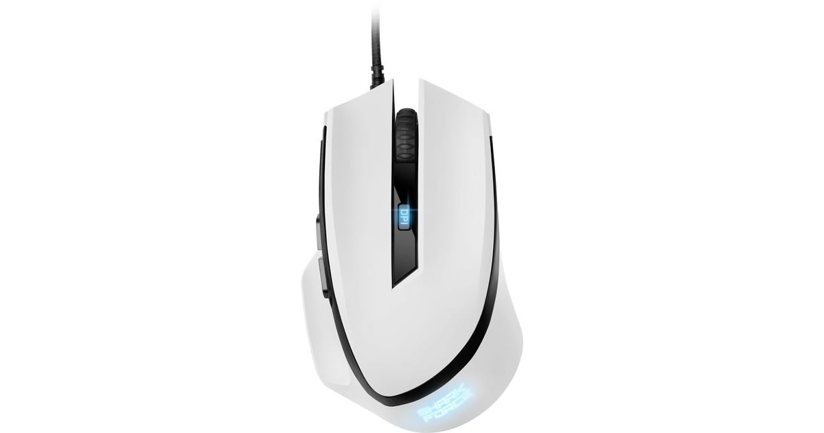 SharkoonSHARK Force II gaming muis  (Wit, 400 - 4200 dpi, Meerkleurige leds)