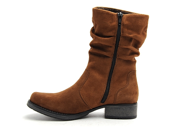 Rieker bottes plates femme y9780 marron