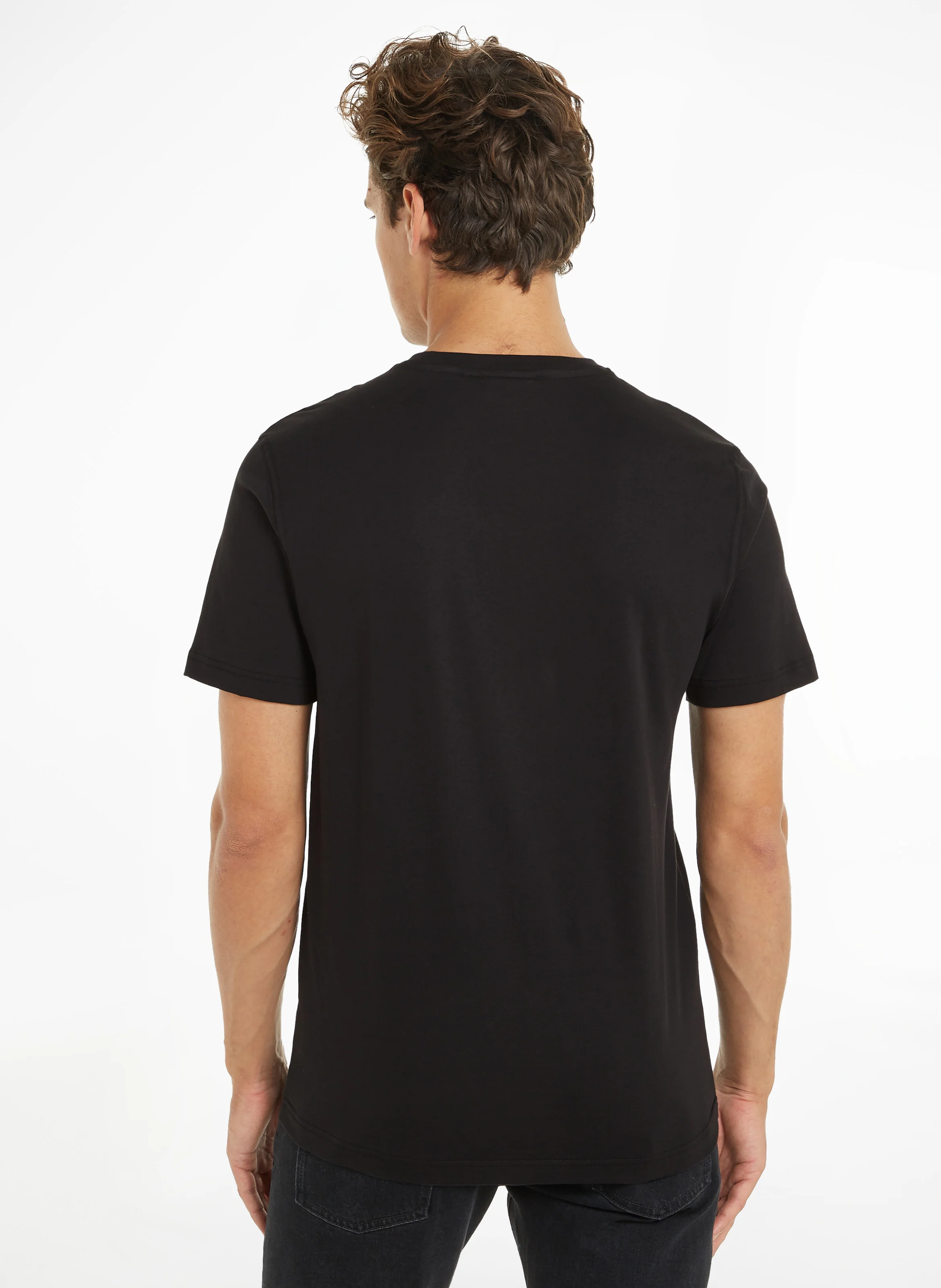 Tee-shirt col rond droit en coton bio | Gris