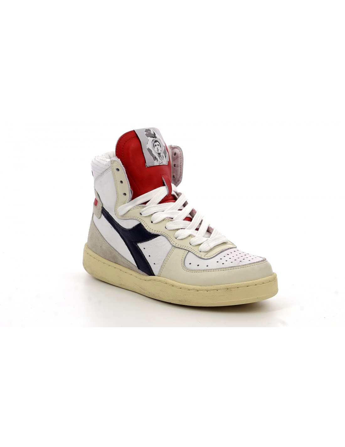 diadora heritage Sneakers Homme Mi Punch Blanc/Rouge/Noir