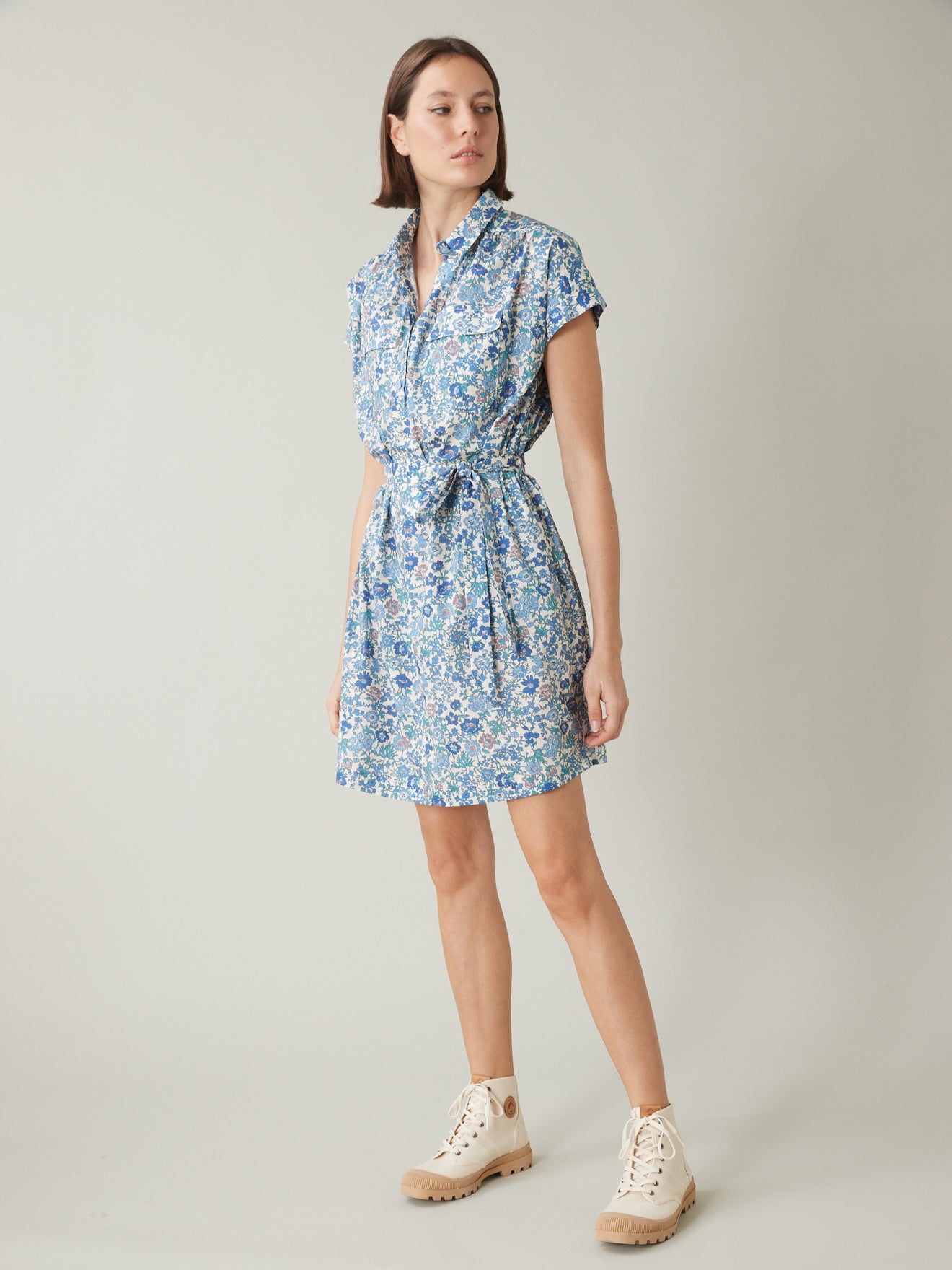 Robe col polo femme tissu Liberty - Limited Collection