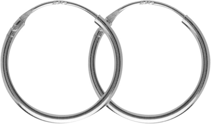 Hultquist Classic Amalia øreringe. Diameter: 15 mm. Sølv