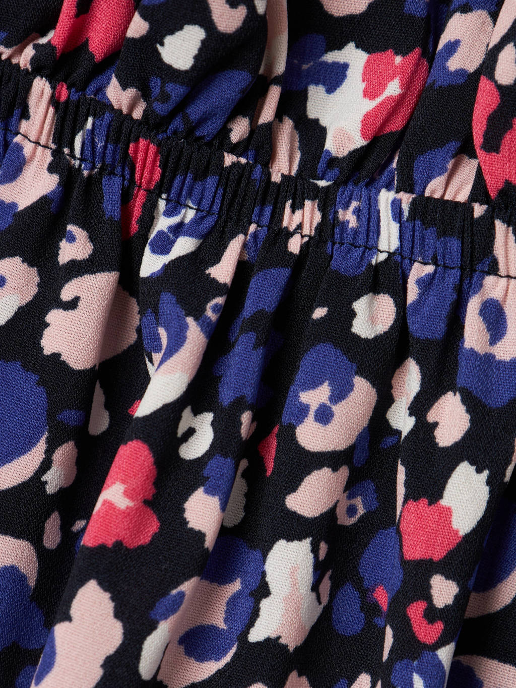 NAME IT gebloemde jurk NMFVINAYA donkerblauw/roze/wit