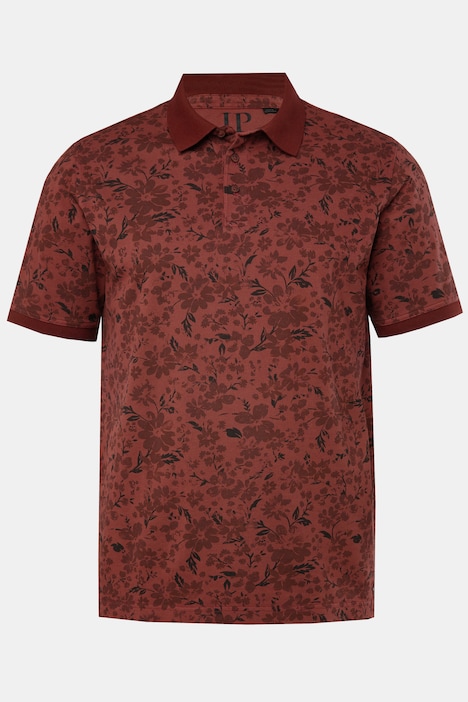 JP 1880 Poloshirt, Halbarm, Piqué, florales Muster, Vintage Look, bis 8 XL