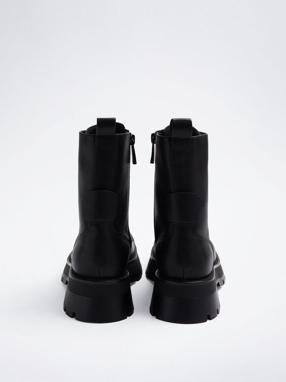 Botas militares com cadarço - Pretas