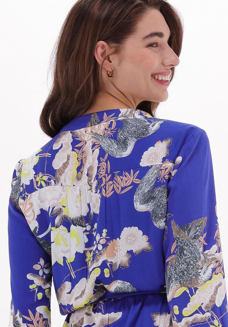 LOLLYS LAUNDRY blauwe lollys laundry midi jurk harper dress