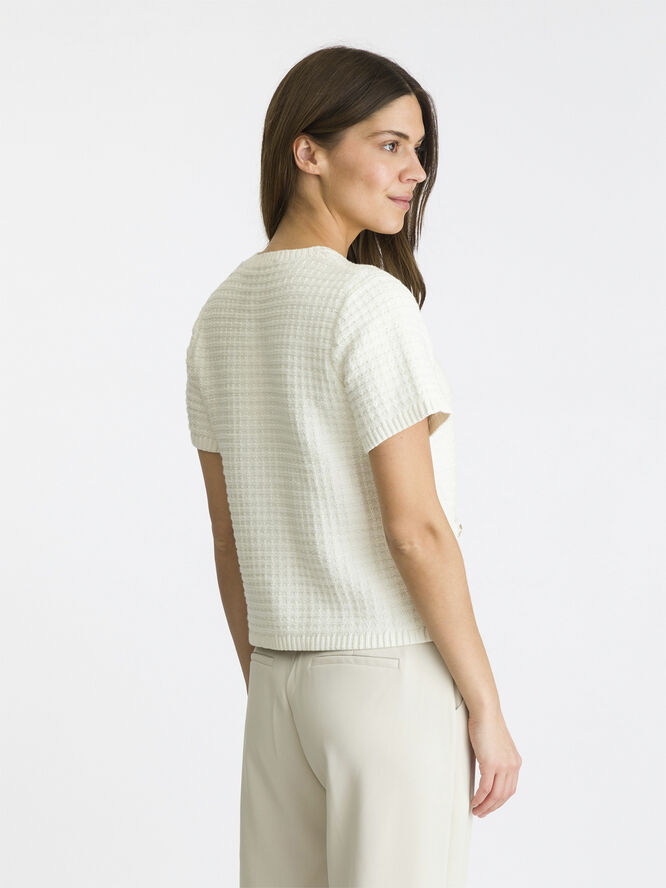 Neo Noir Masha Knit Cardigan White