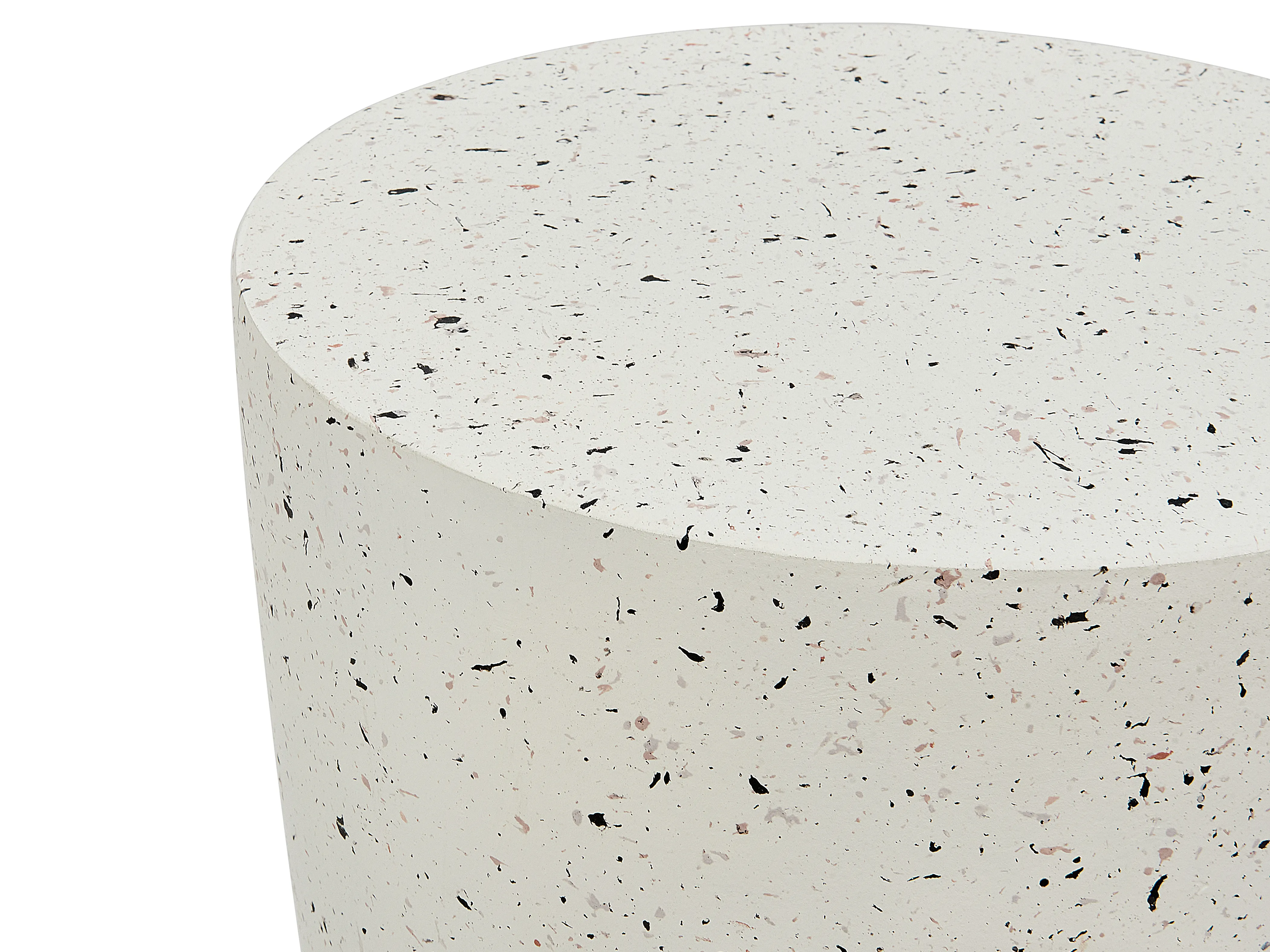 Bijzettafel EDOLO 37 cm 37 cm Terrazzo-effect Wit terrazzo