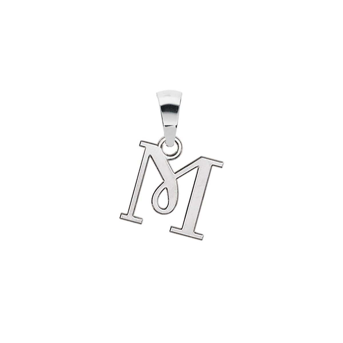 Pendentif Initiale Lettre M - Argent