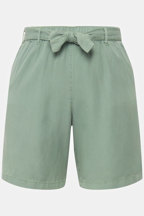 Lyocell-Shorts Rose, Jeansoptik, weites Bein, Elastikbund