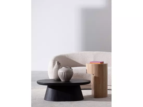 Canapé en tissu effet bouclé naturel - TECLA