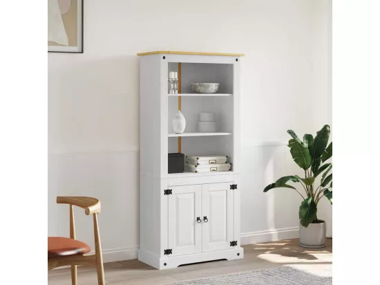 Placard Gamme Corona Pin mexicain Blanc 80x40x170 cm