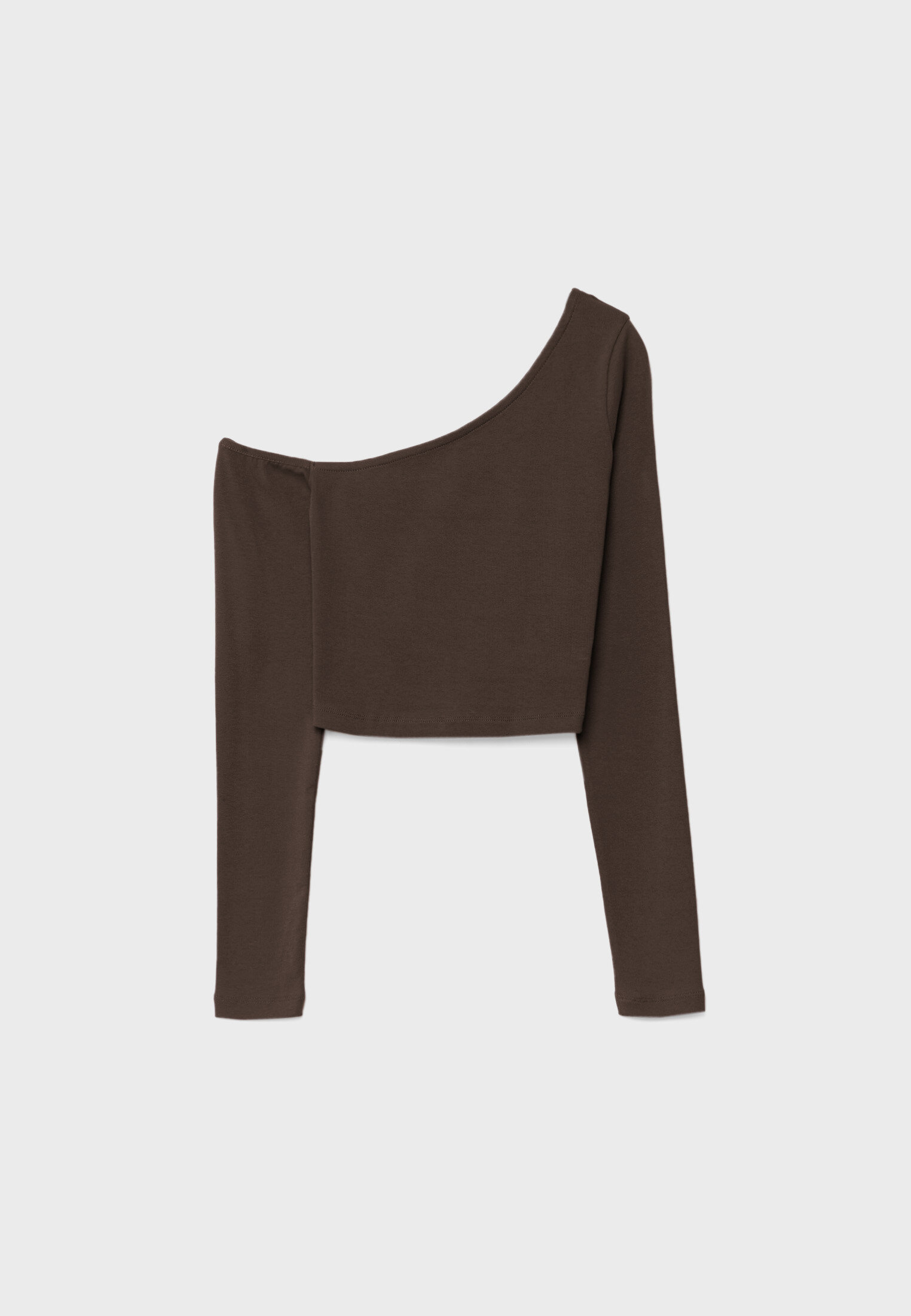 Blusa assimétrica de manga comprida