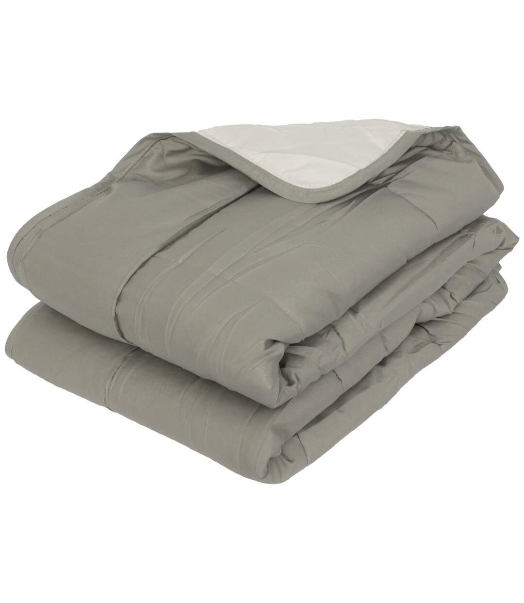 Couette été 260x240 cm COCOON BICOLORE Taupe/Lin garnissage fibre polyester 200g/m2