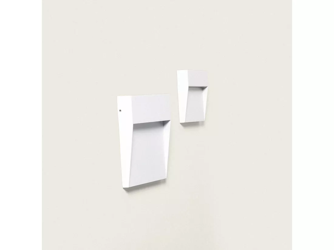 Applique Murale Extérieur LED 3W CCT Seleccionable en Saillie Carrée Jade Blanc
