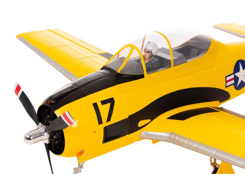 FMS Warbird Trojan T-28D V4 1400 mm, gelb PNP Detaillierter Scale Warbird mit elektrischem Einziehfahrwerk