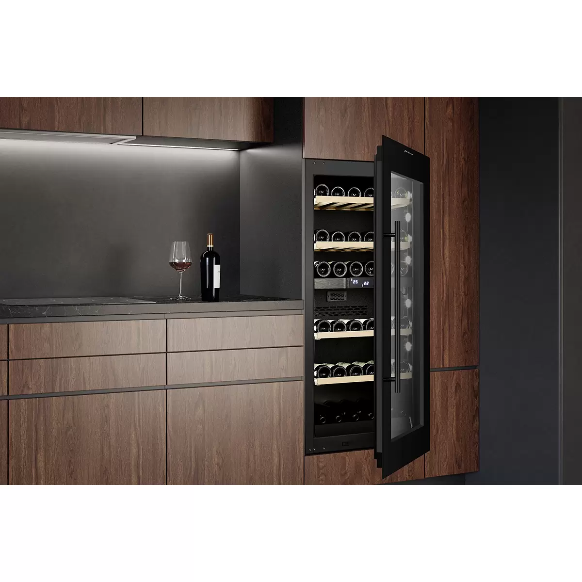 Einbau-Weinkühlschrank 149L Trisa Dual Zone Schwarz
