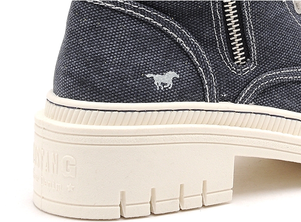 Mustang boots bottine plates femme 1421501 bleu