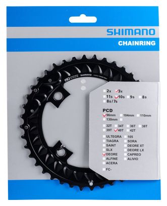 SHIMANO Plateau 40T Deore Fc-M6000 3X10 Vitesses