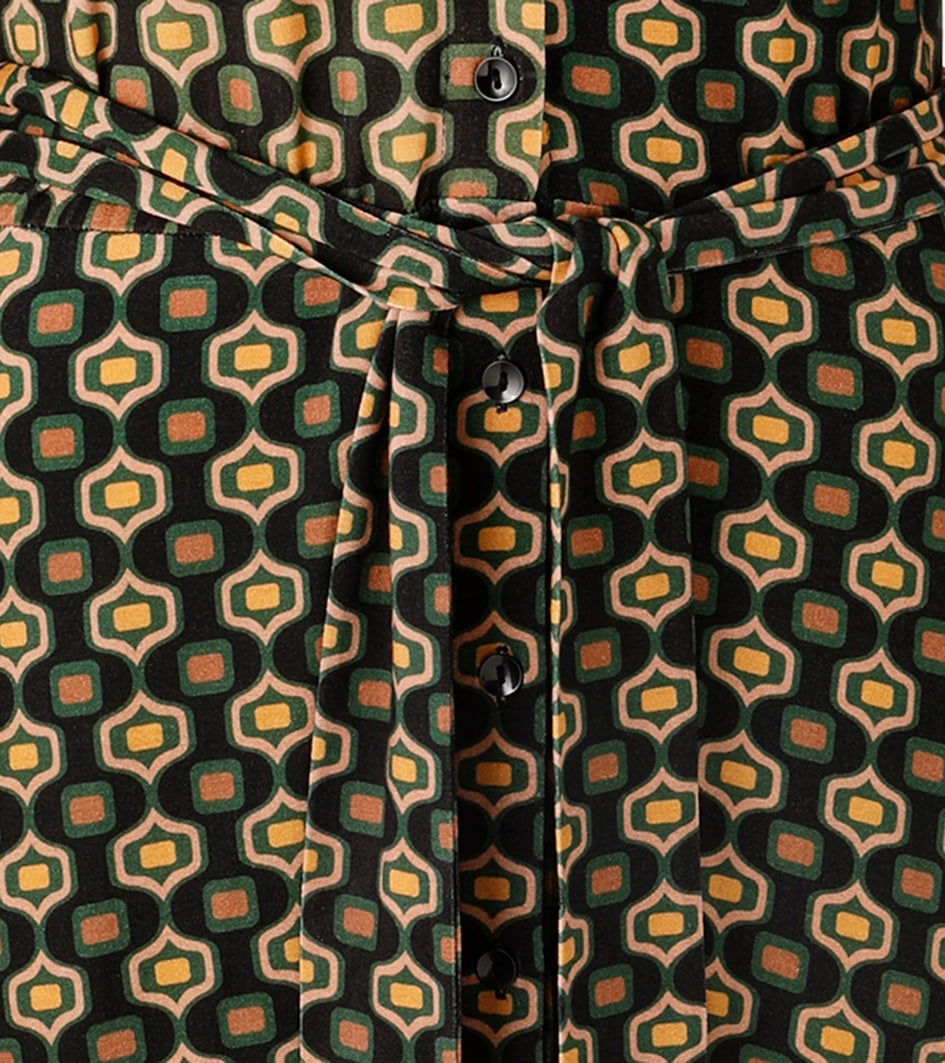 Aniston SELECTED Jerseykleid mit Retromuster und abnehmbarem Bindeband - NEUE KOLLEKTION