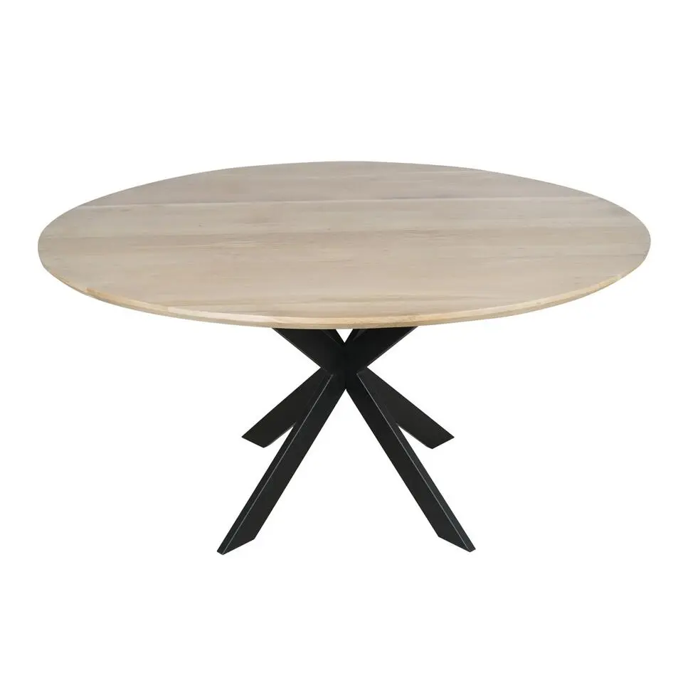 Eettafel Naturel Hout - 150x150x76cm - Ferris