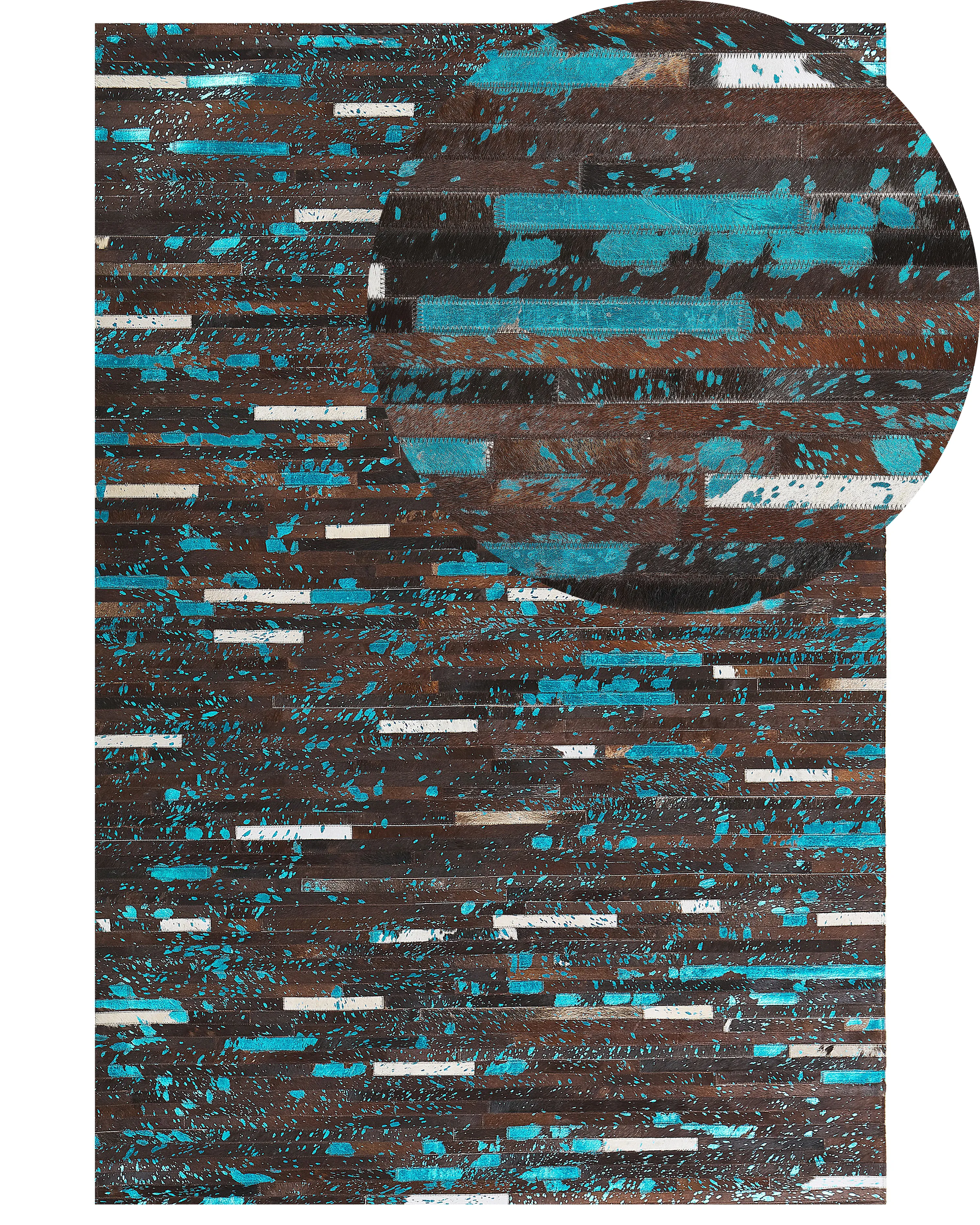 Vloerkleed KISIR Donkerbruin 160 x 230 cm Leer