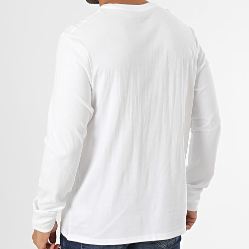 Tee Shirt Manches Longues AOP Logo A6JK9 Blanc