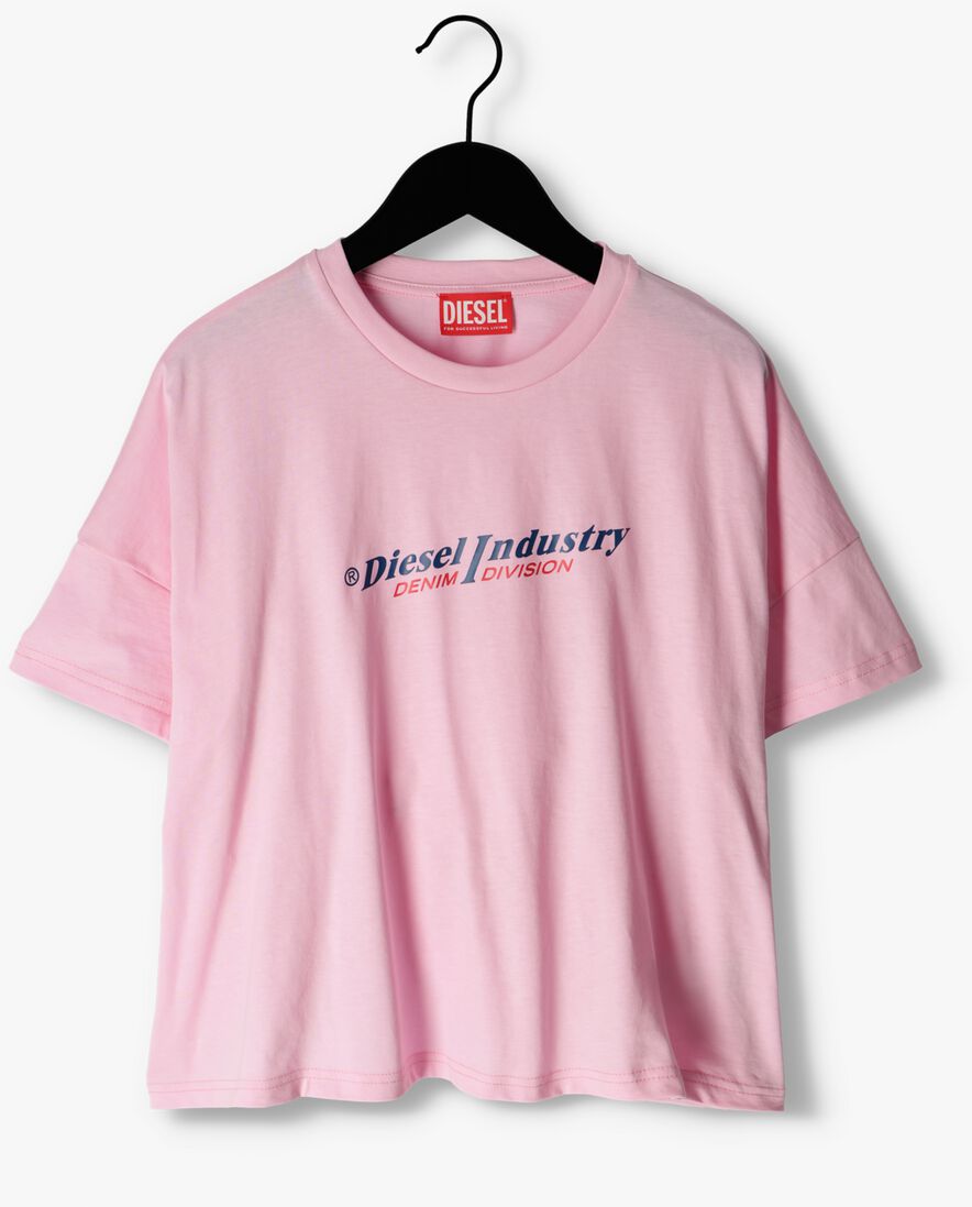 DIESEL roze diesel t-shirt texvalind