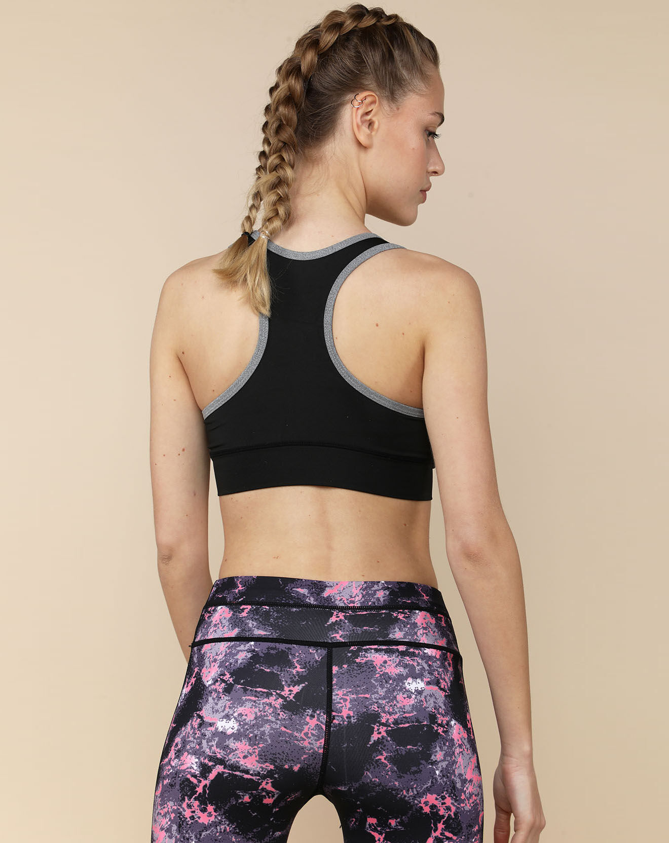 Onamaste Legging de training coupe compressive multicolore