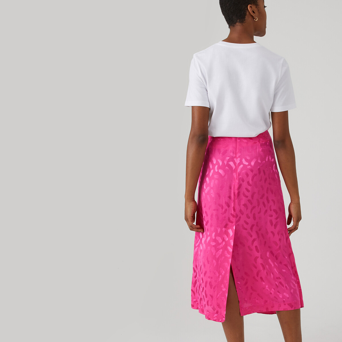 COLEÇÕES LA REDOUTE<br>Lange rok met strikeffect, in jacquard