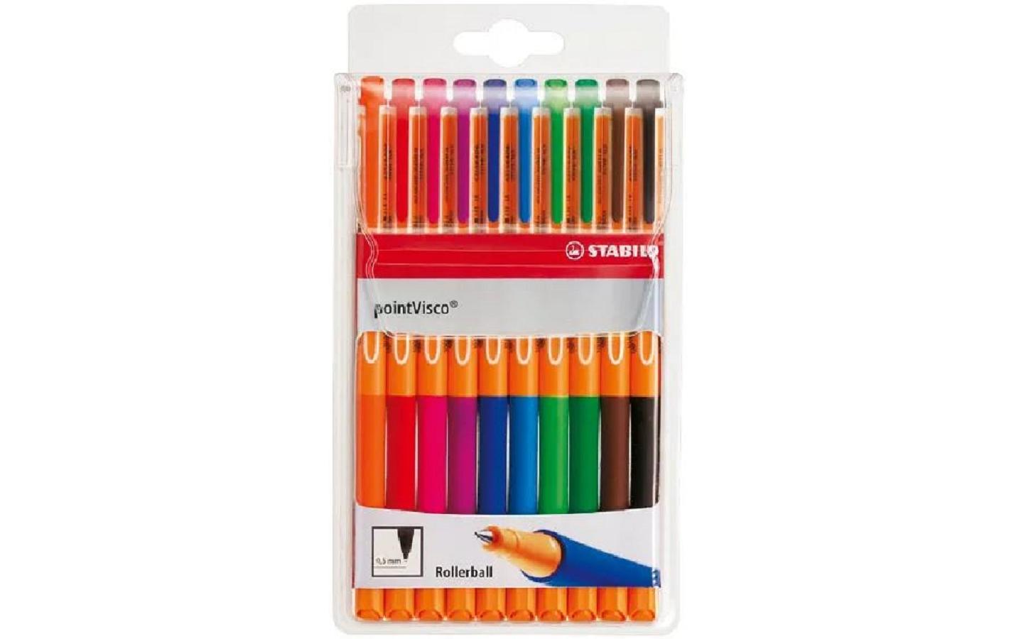 Rollerball Visco Gel-Rollerball 0.5 mm, 10er EtuiTintenroller mit innovativer Gel-Formel