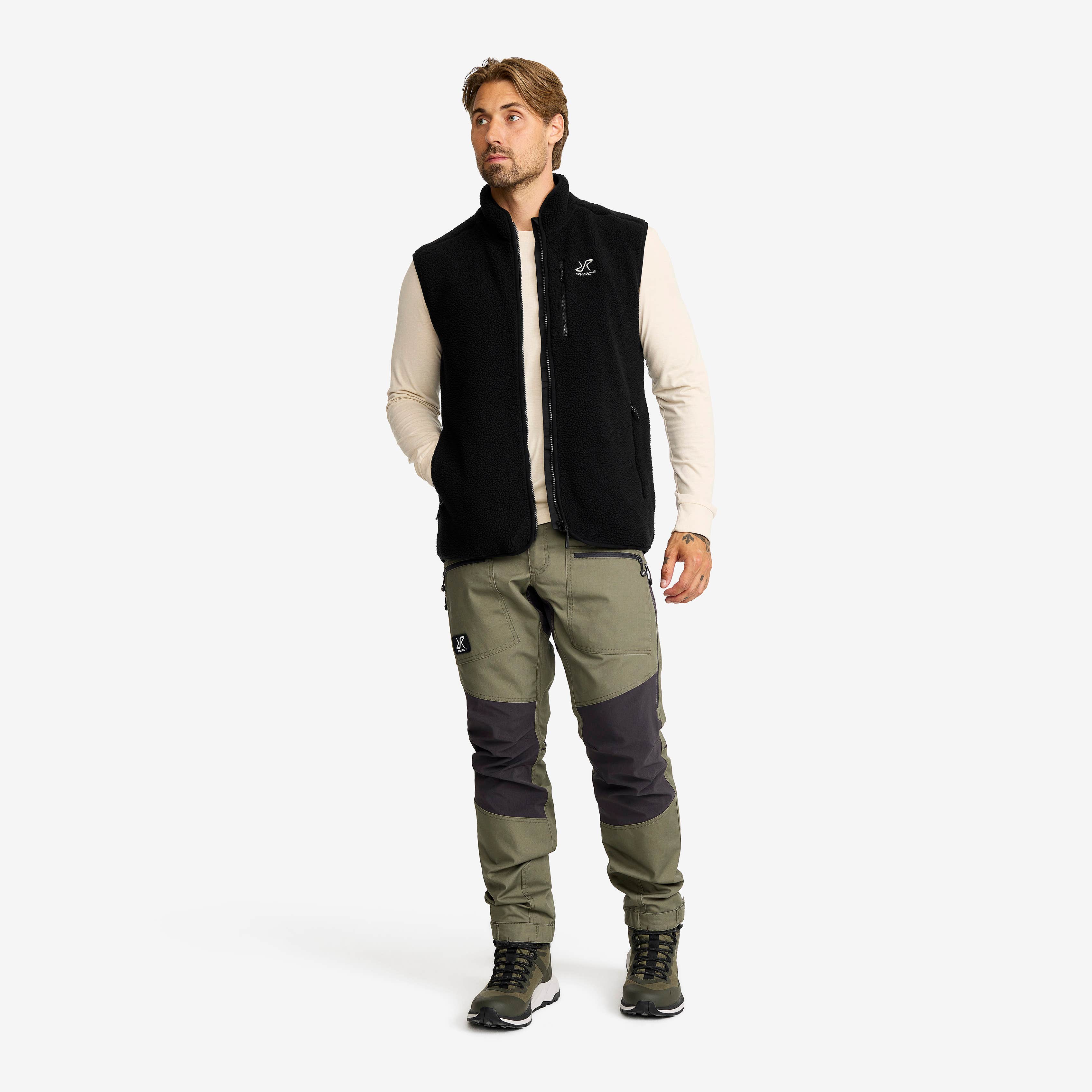 Canyon Full-zip Pile Fleece Vest Herre Black