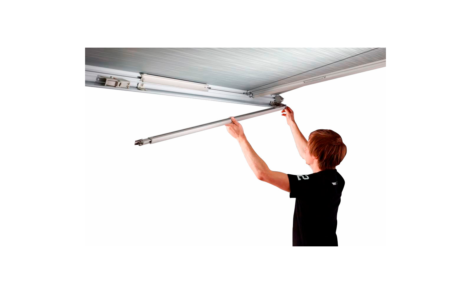 Thule Omnistor 5200 Dachmarkise mit Motor Gehäusefarbe Eloxiert Tuchfarbe Mystic Grau 3 m