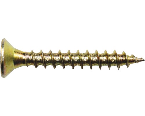 JD79 Spaanplaatschroef 3x12 mm verzinkt geel verchroomd, 200 stuks
