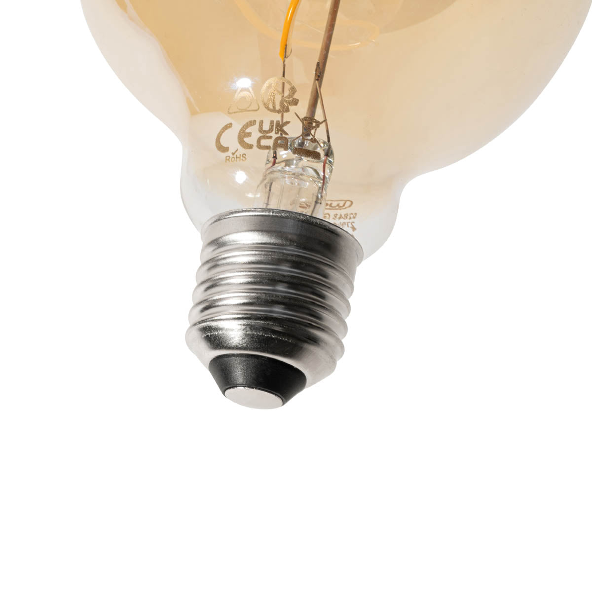 LUEDD E27 dimbare LED spiraal filament G95 4W 270 lm 2700K