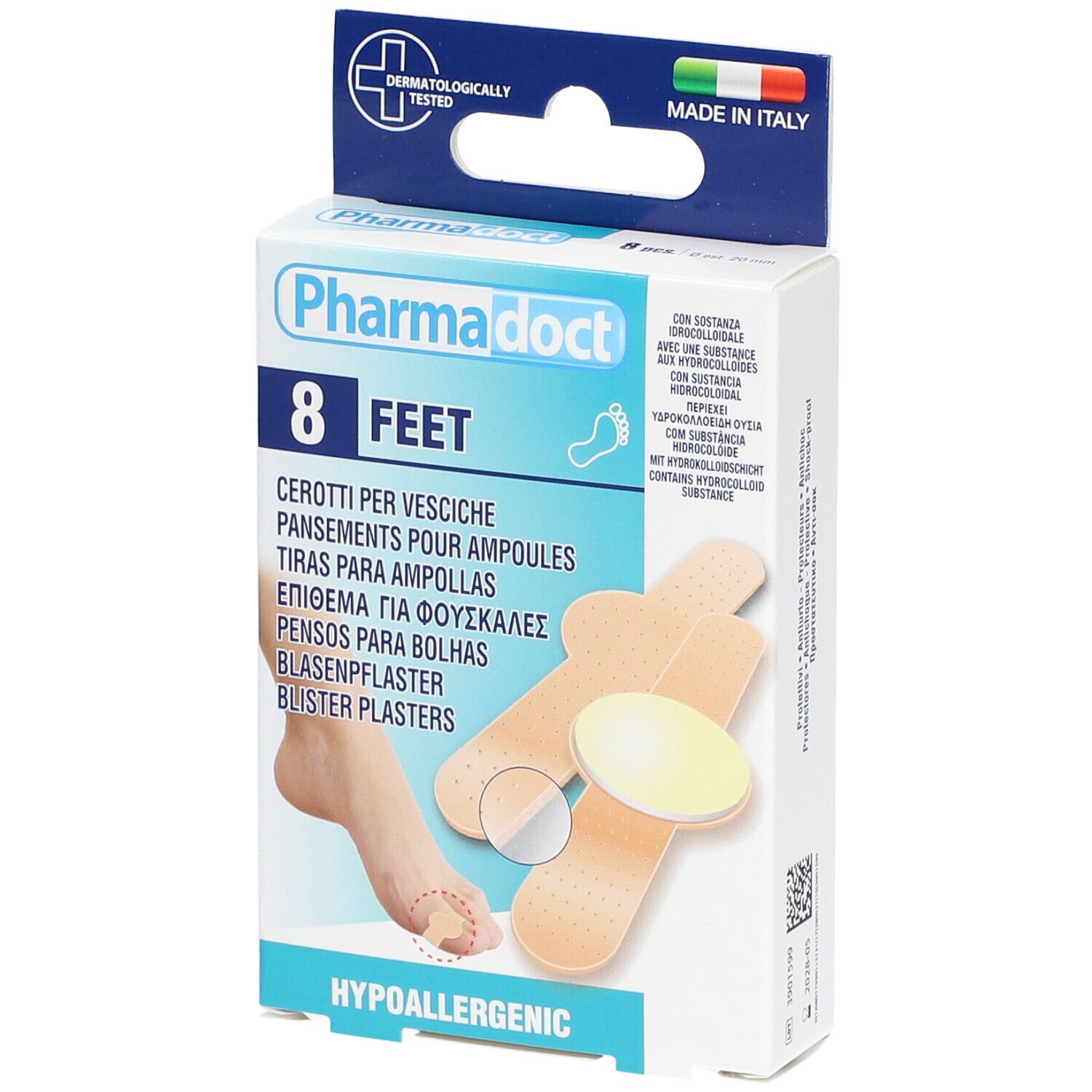Pharmadoct Feet Blasenpflaster mit Hydrokolloidschicht