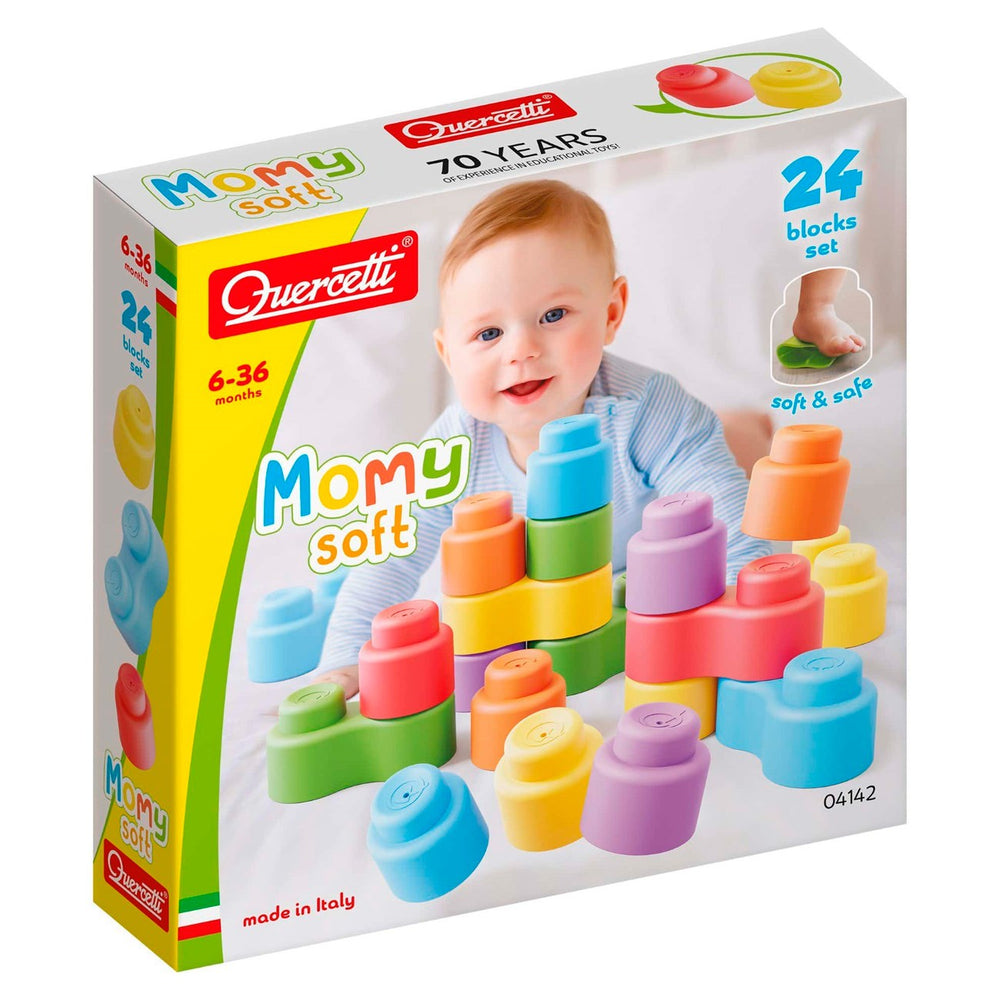 Køb Quercetti Momy Soft 24 bløde klodser