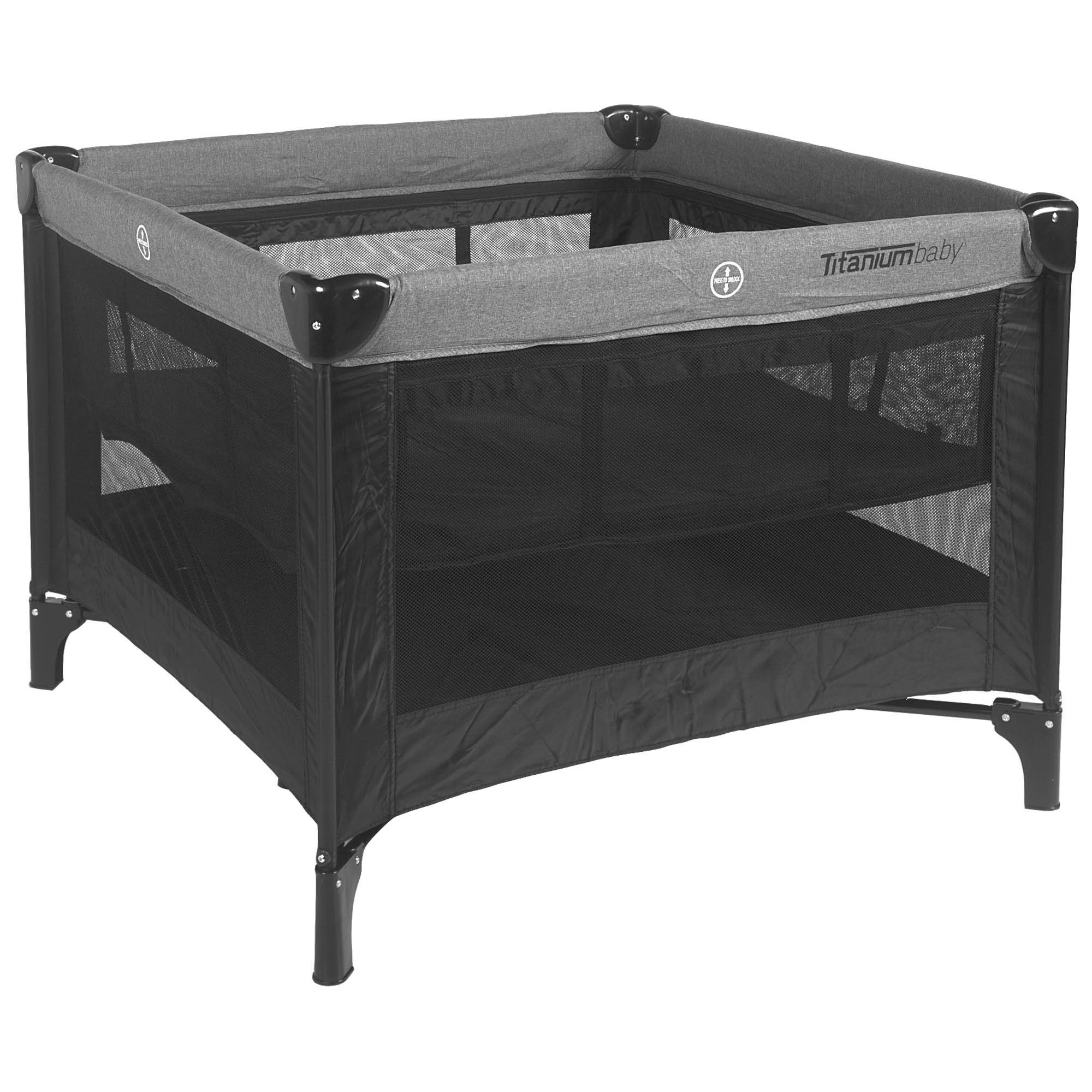 Titanium Baby Inklapbox 100x100 Black - boxen - Prénatal