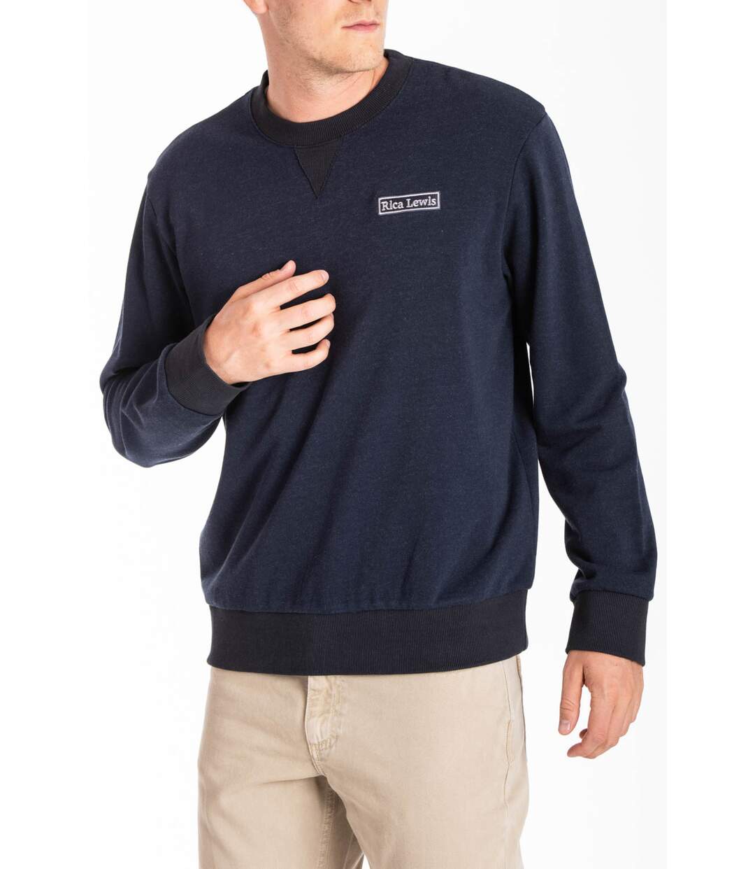 Sweat à col rond style denim MATTIA DENIM