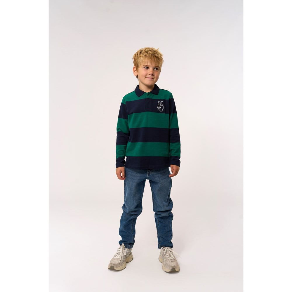 Køb The New Navy Blazer Striped Pino L_S Pique Polo