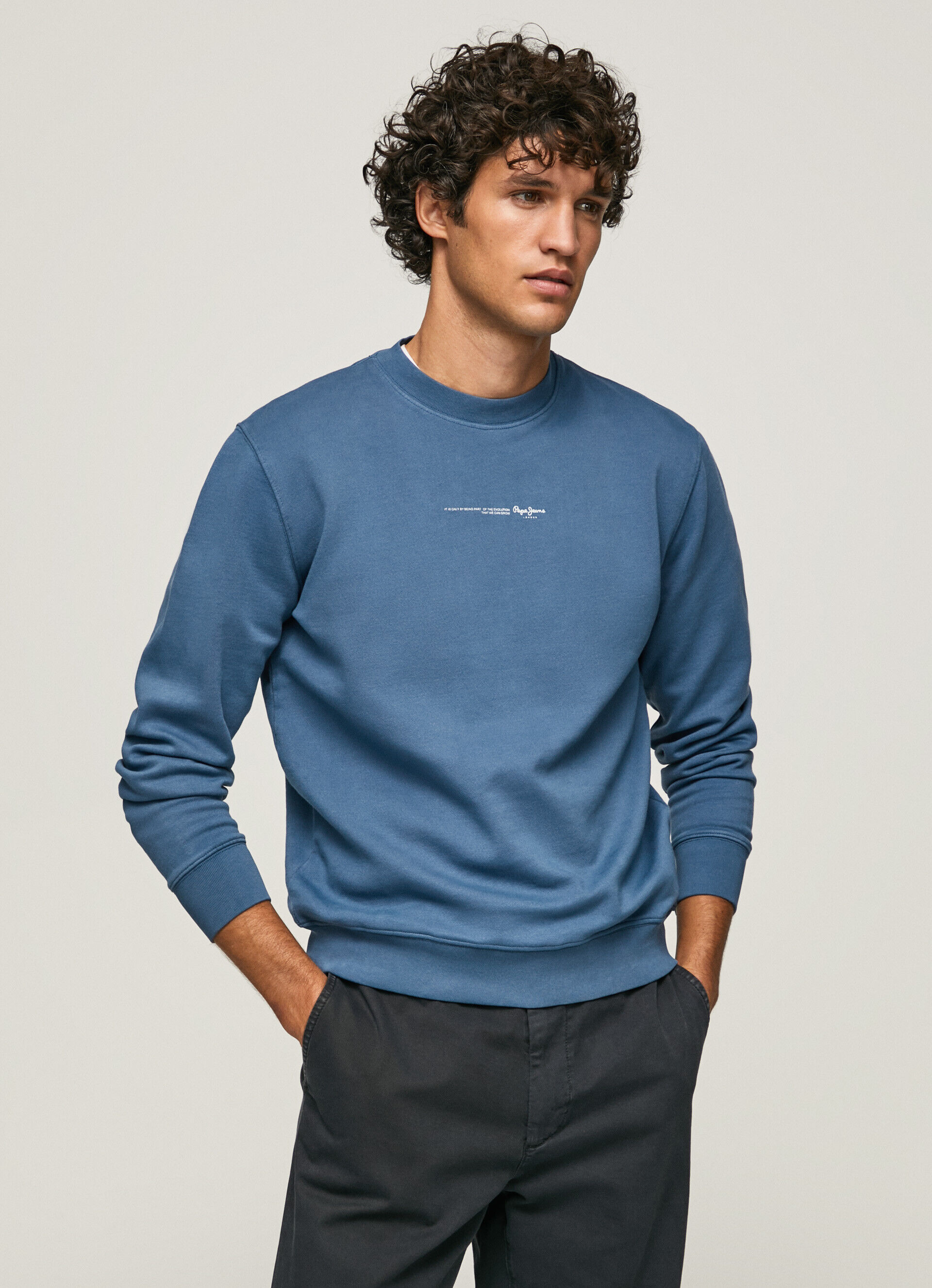 Moletom de algodão com logo estampado - Jarman Azul