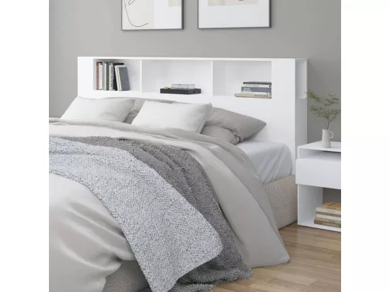 Armoire de tête de lit Blanc 200x18,5x104,5 cm